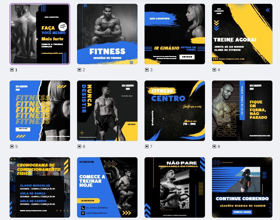 pack academia 2 (1) FEED - Academia | Personal Trainer Kit 2 - Imagem 1