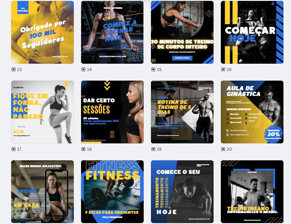 pack academia 2 (2) FEED - Academia | Personal Trainer Kit 2 - Imagem 2