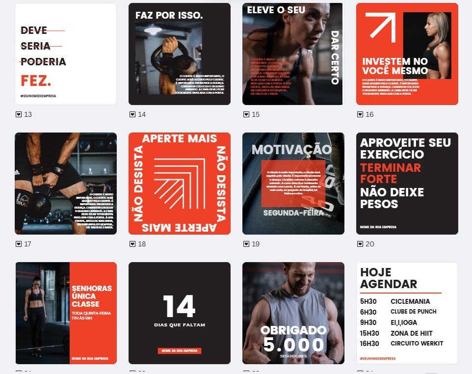 pack academia 3 (2) FEED - Academia | Personal Trainer Kit 3 - Imagem 2