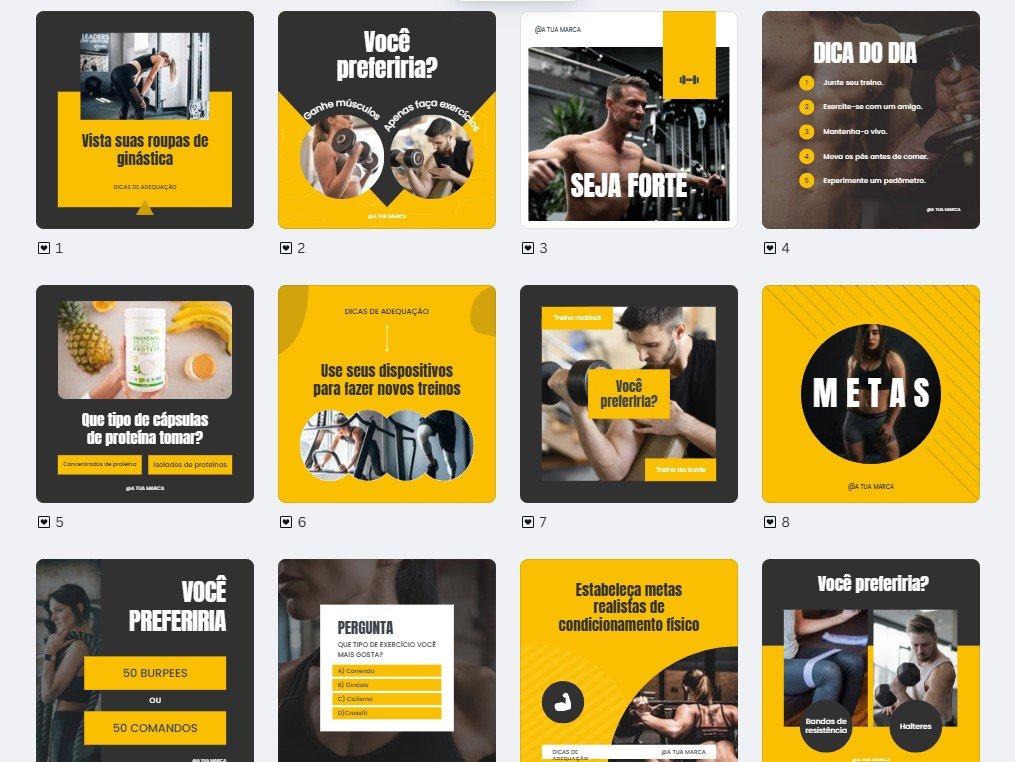 pack academia 4 (1) FEED - Academia | Personal Trainer Kit 4 - Imagem 1