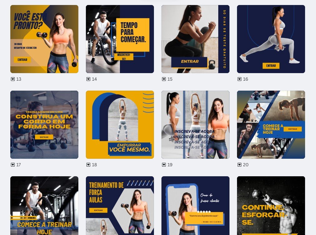 pack academia 5 (2) FEED - Academia | Personal Trainer Kit 5 - Imagem 2