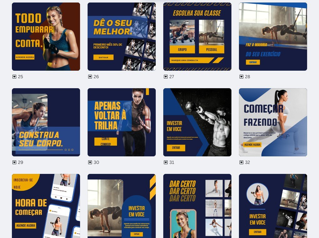 pack academia 5 (3) FEED - Academia | Personal Trainer Kit 5 - Imagem 3
