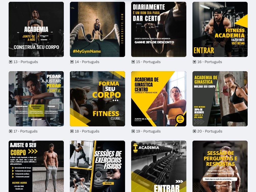 pack academia 6 (2) FEED - Academia | Personal Trainer Kit 6 - Imagem 2