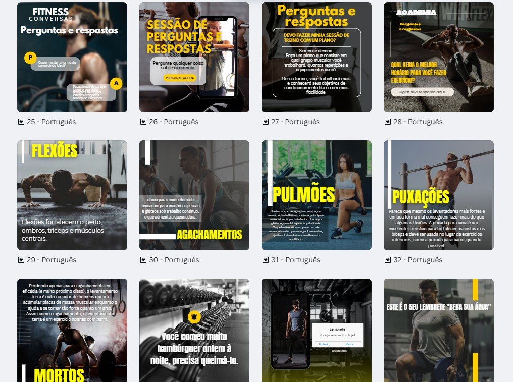 pack academia 6 (3) FEED - Academia | Personal Trainer Kit 6 - Imagem 3
