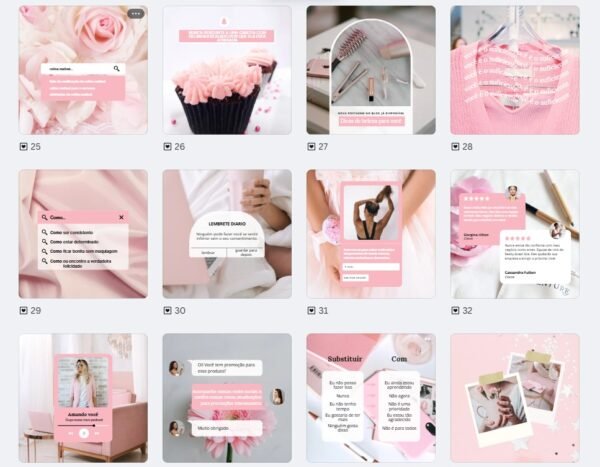 FEED - Loja | Boutique Kit 3 (Rosa) - Imagem 3