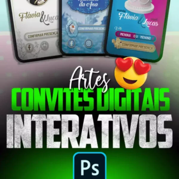 Convites Digitais Interativos Photoshop - Imagem 1